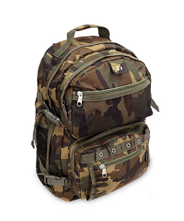 EVEREST OVERSIZED WOODLAND CAMO BACKPACK